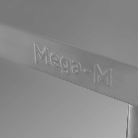 Stół ze stali nierdzewnej przyścienny z 2-ma półkami Mega-M X STANDARD S-120cm G-60 cm H-85 cm N
