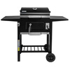 Grill ogrodowy węglowy Mega-M 2x stolik boczny, ruszt emaliowany 42x30 N
