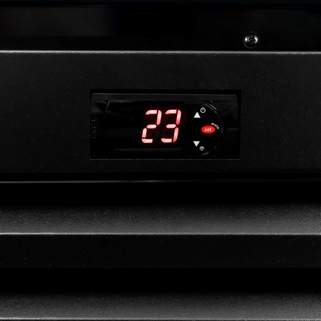 Witryna chłodnicza 3-drzwiowa 1065L Mega-M RICO i160 oświetlenie LED podświetlany górny plafon reklamowy