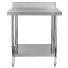 Stół ze stali nierdzewnej przyścienny z półką Mega-M STANDARD S-60 cm G-60 cm H-85 cm N