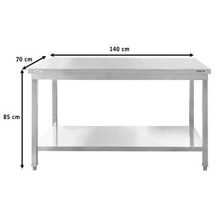 Stół gastronomiczny Mega-M 1400x700/2półki/MDF/N