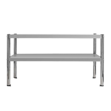 Nadstawka 2-półkowa na stół ze stali nierdzewnej Mega-M S-100 cm G-30 cm H-60 cm N