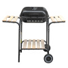 Grill ogrodowy węglowy z pokrywą Mega-M 2 x stolik boczny