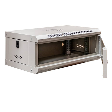 Szafa Rack Mega-M 19" 4U 240x600x350 wisząca szary N