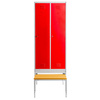 Podstawa z wysuwaną ławeczką WPC pod szafkę BHP Mega-M J-80 S-80 cm G-80 cm H-43 cm skręcana N