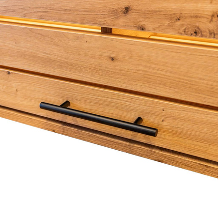 Regał na pieczywo z plexi oświetlenie LED H- 205 cm L- 100 cm G- 60 cm Dąb Artisan 5307 N