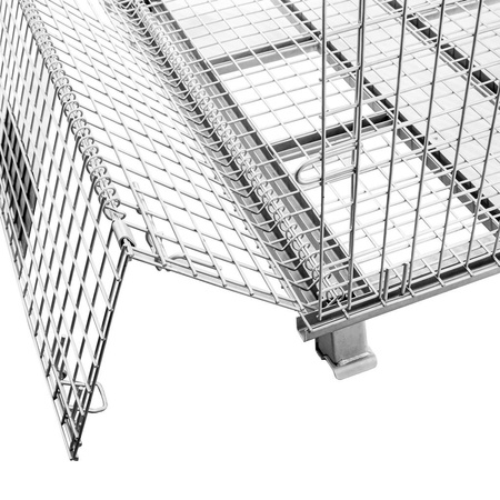 Pojemnik siatkowy Gitterbox S-120 cm G-100 cm H-89 cm oczko 5x5 cm wzmacniany z otwieranym bokiem ocynk N