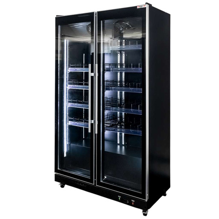 Witryna chłodnicza Mega-M DIEGO R112 Prestige black  S-112 cm G-63 cm H-198 cm N
