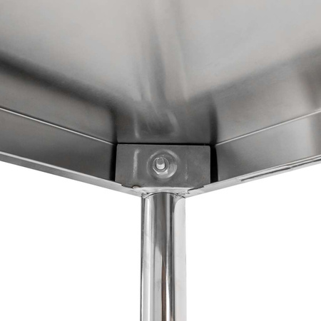 Nadstawka 2-półkowa na stół ze stali nierdzewnej Mega-M S-120 cm G-30 cm H-60 cm N