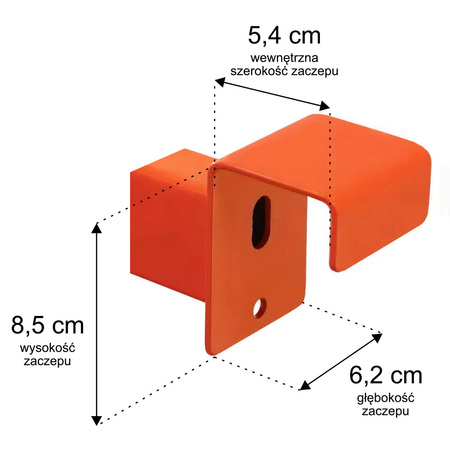 Belka poprzeczna Mega-M G-110 cm trawers 5cm pod płytę pomarańczowy N