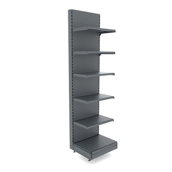 Regał sklepowy MAGO przyścienny moduł L-60 cm H-230cm kolor grafit Ral 7015