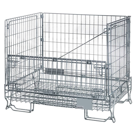 Pojemnik siatkowy gitterbox Mega-M 120x90x102 cm kosz metalowy składany