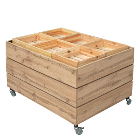 Wyspa na warzywa i owoce Mega-M H-75 cm L-131 cm G-94 cm dąb wotan