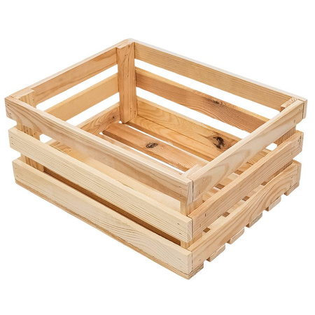 Skrzynka drewniana na warzywa owoce Mega-M L-30 cm G- 40 cm  H-18 cm