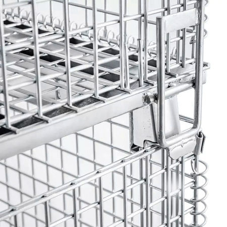 Pojemnik koszowy z uchwytami gitterbox składany 120x100x91 cm skrzyniopaleta siatkowa