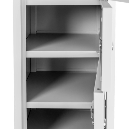 Szafka śniadaniowa BHP Mega-M J-33/10 10 skrytkowa szara S-32,5 cm G-30 cm H-180 cm skręcana N