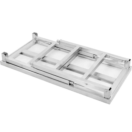Stół ze stali nierdzewnej centralny składany Mega-M S-120 cm G-60 cm H-85 cm N