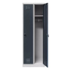 Szafka ubraniowa BHP Mega-M J-60 2 drzwiowa szara/ grafitowy front  S-60 cm G-50 cm H-180 cm skręcana N
