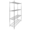 Regał gastronomiczny druciany chromowany Mega-M 4-półkowy 90x45x180 cm