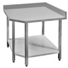 Stół gastronomiczny ze stali nierdzewnej narożny przyścienny z półką Mega-M 90x70x85 cm