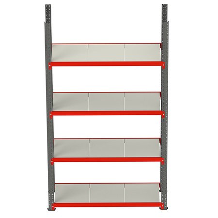 Regał metalowy magazynowy 4-półkowy Mega-M FORTIS H-200 cm L-167 cm G-40 cm moduł bazowy