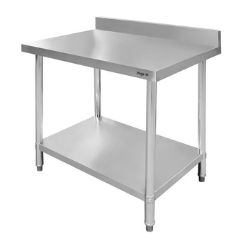 Stół gastronomiczny ze stali nierdzewnej przyścienny z półką Mega-M STANDARD 120x60x85 cm