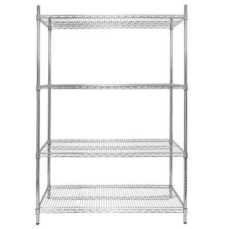 Regał gastronomiczny druciany chromowany Mega-M 4-półkowy 120x60x180 cm