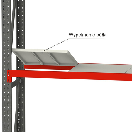 Regał magazynowy 4-półkowy Mega-M FORTIS H-200 cm L-158,5 cm G-60 cm moduł dostawny N