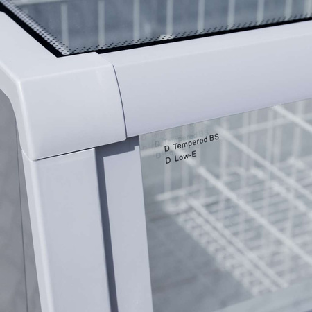 Zamrażarka Mega-M OZI i250 szklane boki Automatyczne rozmrażanie S-250 cm G-85 cm H-87 cm N