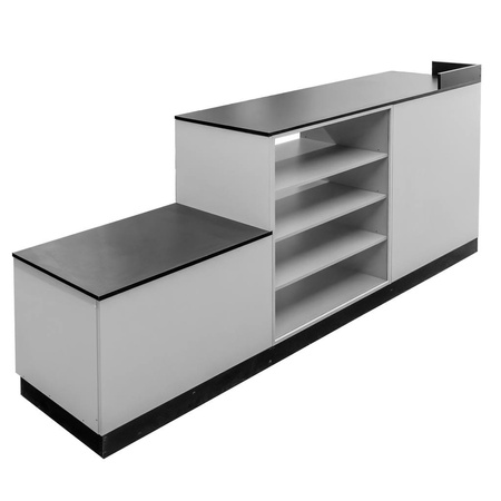 Lada sklepowa sprzedażowa impulsowa Mega-M H-120/70 cm L-300 cm G-60 cm jasny szary