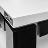 Stolik biurowy Mega-M 60x60x50 cm biel alpejska/czarny