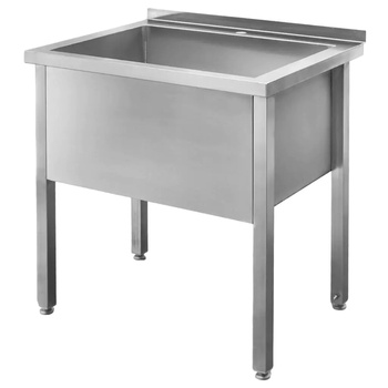 Basen ze stali nierdzewnej przyścienny spawany Mega-M S-80 cm G-70 cm H- 85 cm N