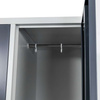 Szafka ubraniowa skrytkowa BHP Mega-M J-80/4 4 drzwiowa szara/ grafitowy front S-80 cm G-50 cm H-180 cm skręcana N