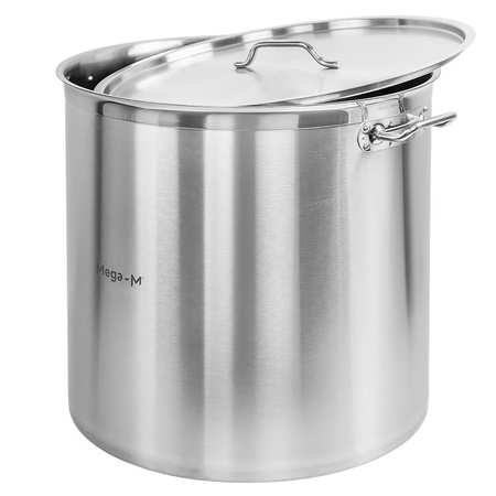 Garnek gastronomiczny wysoki z pokrywką Mega-M PRO 130l śr. 55 cm x h 55 cm N