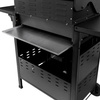 Grill ogrodowy gazowy Mega-M 4+1 ze stolikiem bocznym czarny reduktor + wąż gazowy