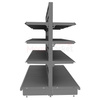 Regał sklepowy gondola Mega-M Basic H-165 cm L-303 cm 2xG-50/6x40 cm (GC-108 cm) antracyt N