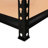 Regał magazynowy Mega-M PRO LOFT  H-180 cm L-90cm G-40 cm 5 półek z MDF 6.2 mm 275 kg czarny
