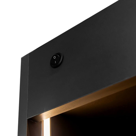 Witryna na cukierki z oświetleniem LED Mega-M H- 205 cm L- 80 cm G- 58 cm Bazalt 0166 N