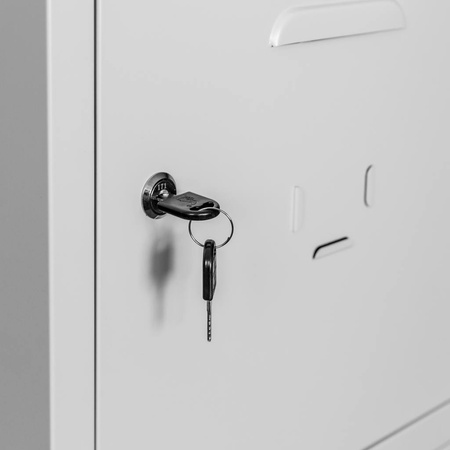 Szafka skrytkowa BHP Mega-M 4 skrytki 40x50x180 cm szara