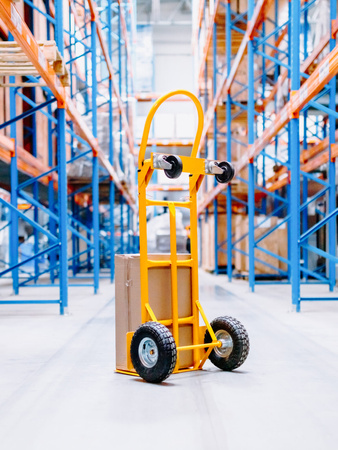 Wózek magazynowy młynarka Mega-M 2w1 transportowy żółty 250 kg karton N