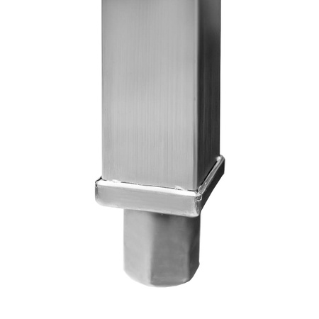 Stół ze stali nierdzewnej centralny z 2-ma półkami Mega-M S-180 cm G-70 cm H-85 cm N