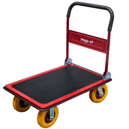 Wózek platformowy magazynowy Mega-M udźwig 450 kg koła poliuretanowe