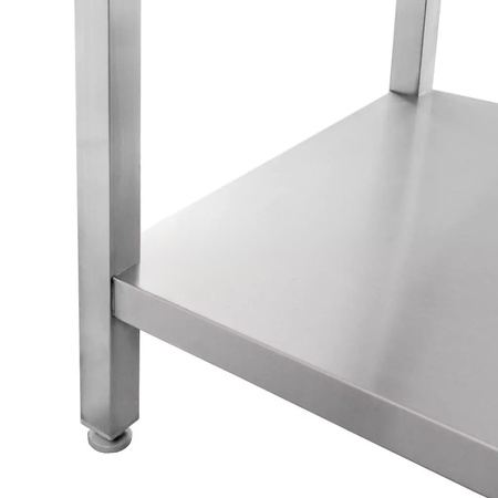 Stół gastronomiczny ze stali nierdzewnej spawany przyścienny z półką Mega-M 150x70x85 cm