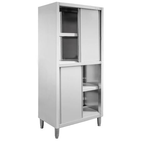 Szafa ze stali nierdzewnej przelotowa dzielona Mega-M S-80 cm G-50 cm H-200 cm N