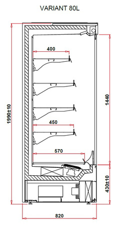 REGAŁ CHŁODNICZY VARIANT 1.88 70H ( WERSJA PODWYŻSZONA) IGLOO