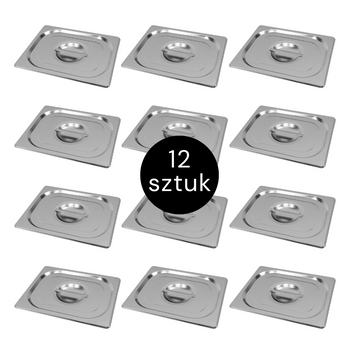 Pokrywka do GN 1/2 ze stali nierdzewnej Mega-M 32,5×26,5 cm zestaw 12 szt.