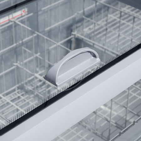 Zamrażarka skrzyniowa przeszklony panoramiczny front 437 L Mega-M OZI i185 NoFrost