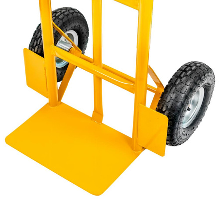 Rozkładany wózek transportowy 2w1 magazynowy młynarka taczkowy Mega-M 250kg żółty