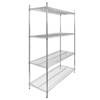 Regał gastronomiczny druciany chromowany Mega-M 4-półkowy 120x60x180 cm