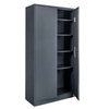 Szafa biurowa metalowa na dokumenty FURVERO pełne drzwi S-90 cm G-40 cm H-185 cm grafitowa